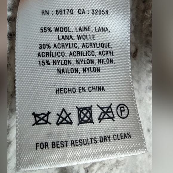 Anthropologie Sleeping On Snow Wool Blend Open Front Cardigan Beige Size Medium - Picture 11 of 11